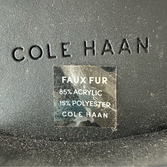 Cole Haan Womens size 8.5 Black Suede Quinney Waterproof Boots Zip Up Winter - Picture 5 of 7